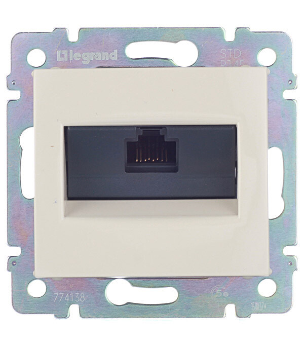 Розетка компьютерная Legrand Valena встраиваемая слоновая кость RJ45 (695624) - изображение 1