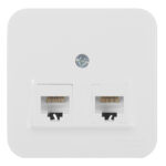Розетка компьютерная Systeme Electric Blanca накладная белая 2хRJ45 (BLNIA045451)