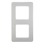 Рамка Legrand Inspiria двухместная алюминий (673942)