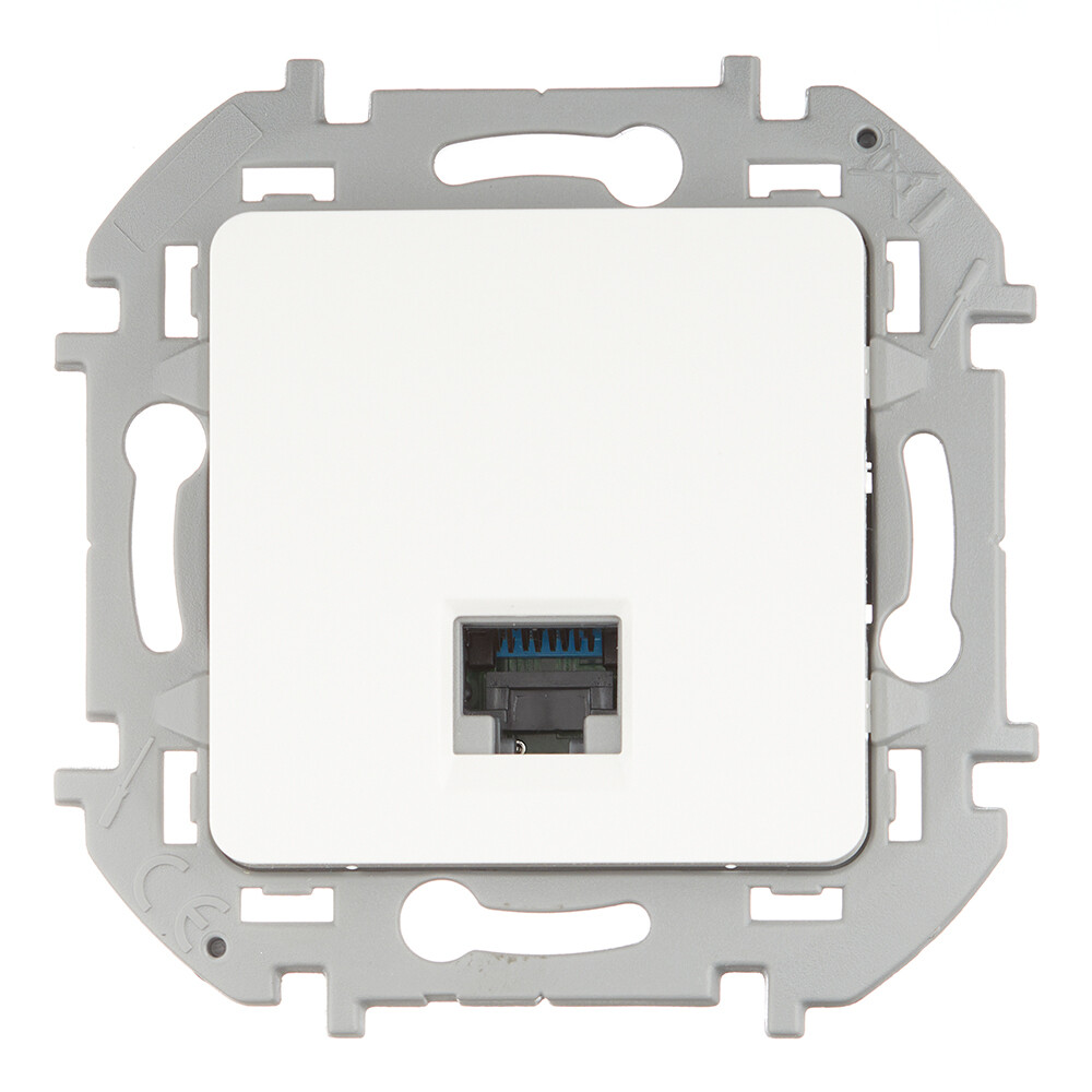 Розетка компьютерная Legrand Inspiria встраиваемая белая RJ45 (673825) - изображение 1