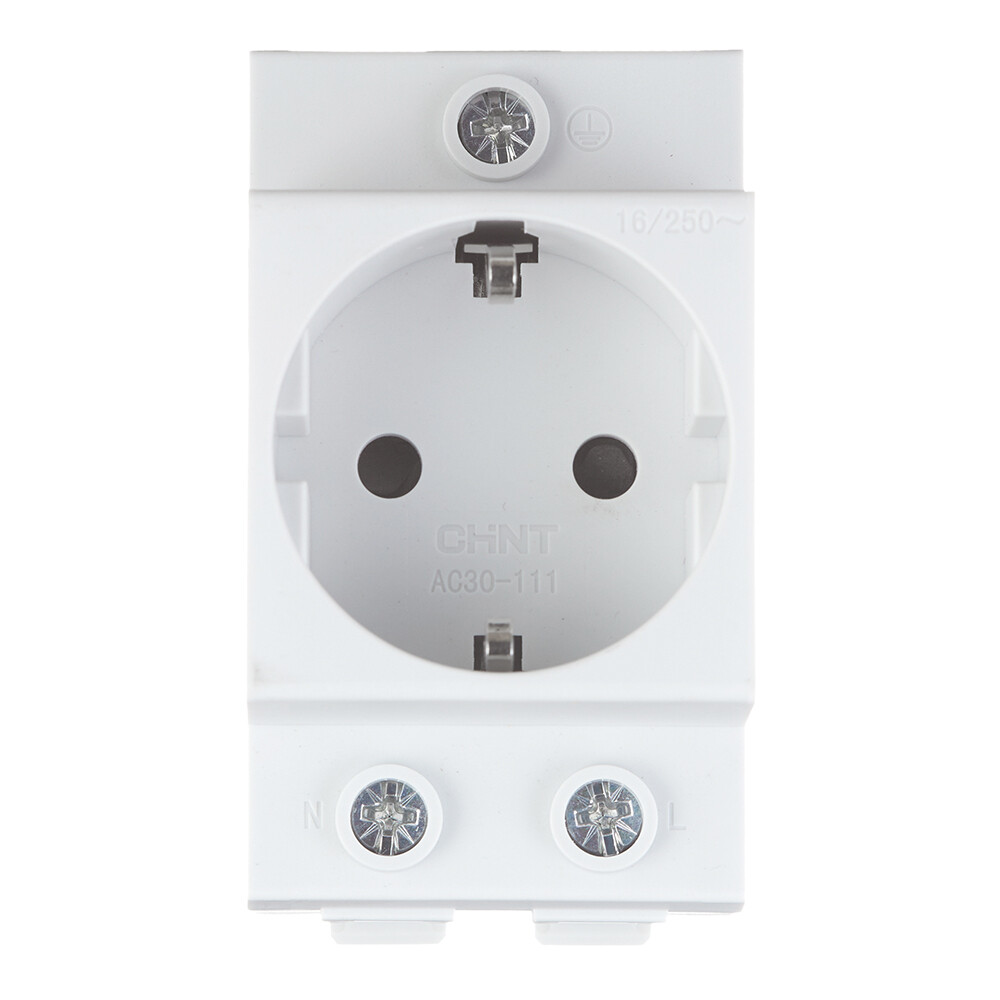 Розетка щитовая модульная Chint AC30-111 T1-T2 250 В 16 А (775001) - изображение 1
