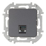 Розетка компьютерная Legrand Inspiria встраиваемая антрацит RJ45 (673828)