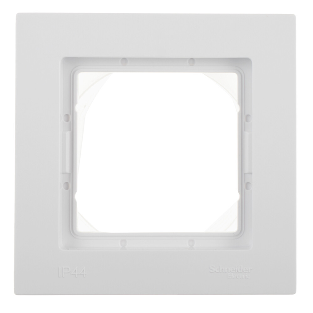 Рамка Systeme Electric AtlasDesign Aqua одноместная белая (ATN440101) - изображение 1