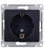 Розетка Systeme Electric Glossa встраиваемая антрацит (GSL000743)