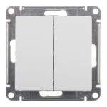 Выключатель Systeme Electric AtlasDesign двухклавишный встраиваемый белый (ATN000151)