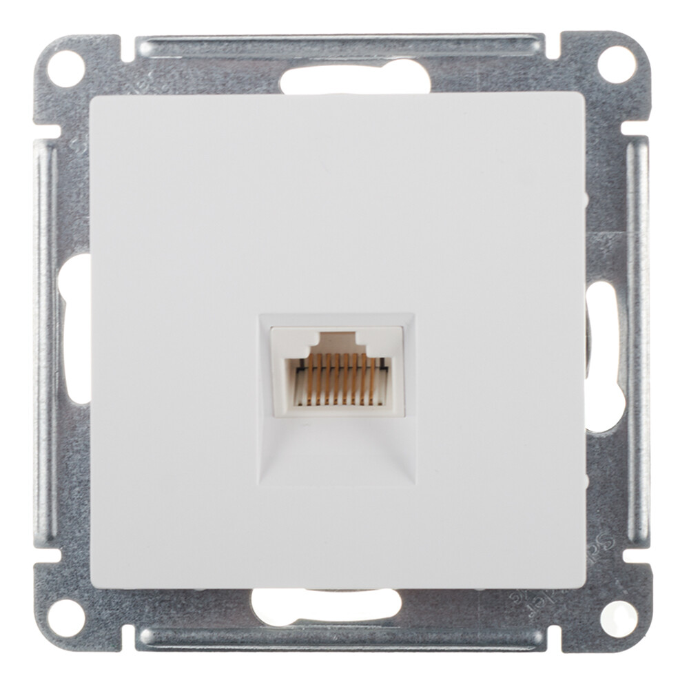 Розетка компьютерная Systeme Electric AtlasDesign встраиваемая белая RJ45 (ATN000183) - изображение 1