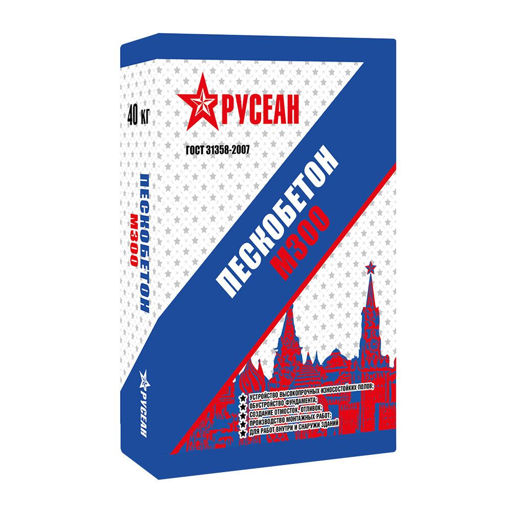 Пескобетон (ЦПС) М300 Русеан 40 кг - изображение 1