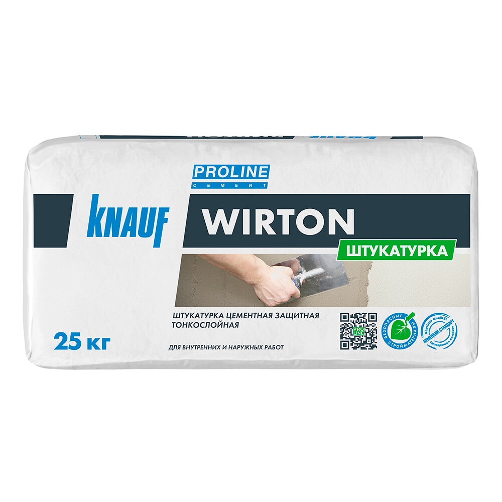Штукатурка цементная Knauf Виртон фасадная тонкослойная 25 кг - изображение 1