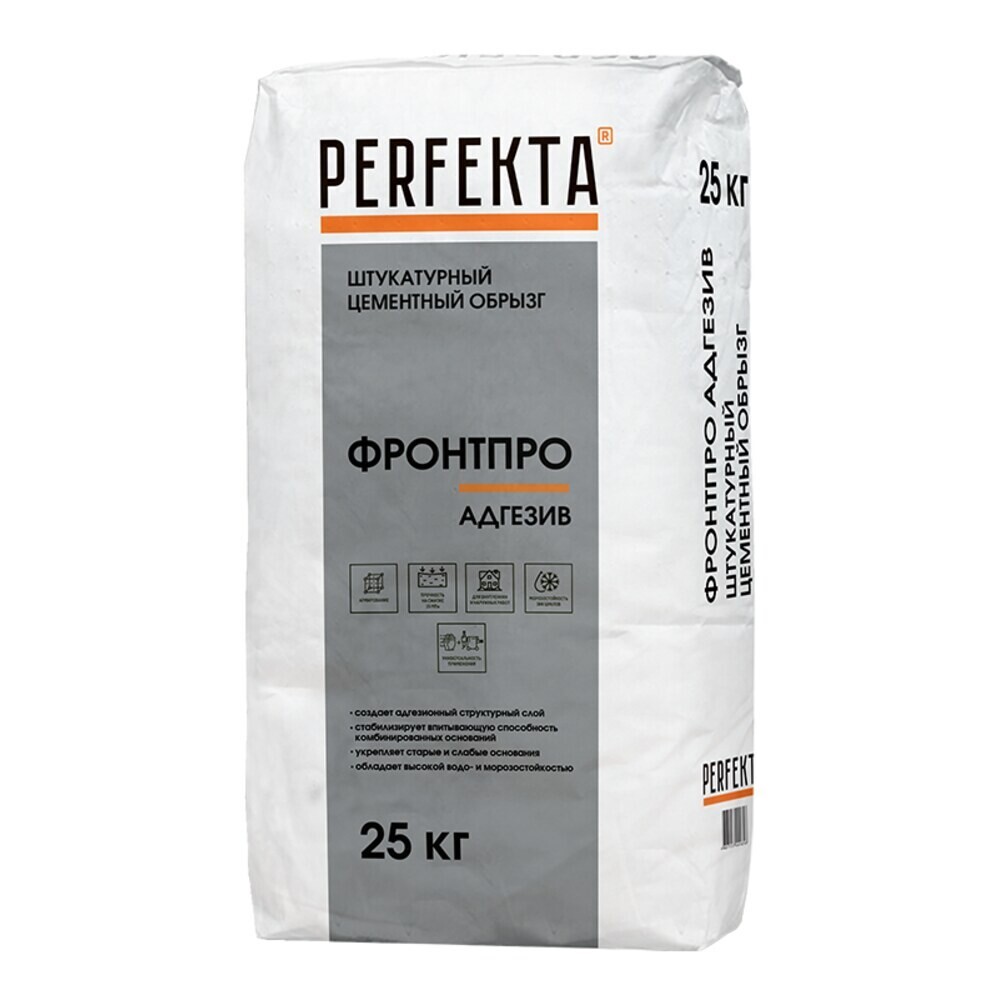 Штукатурка цементная Perfekta Фронтпро Адгезив для обрызга серая 25 кг - изображение 1