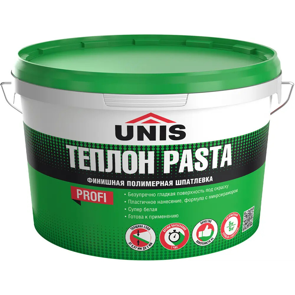 Шпатлевка финишная Unis Pasta Теплон полимерная 5 кг - изображение 1