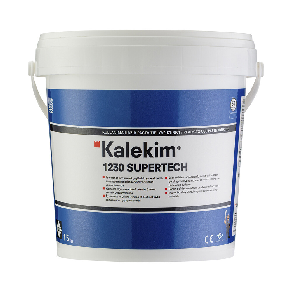 Клей для плитки Kalekim 1230 Supertech готовый 15 кг - изображение 1