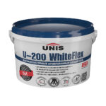 Клей для плитки/ керамогранита/ камня Unis WhiteFlex U-200 высокоэластичный армированный белый класс C2 TE 5 кг