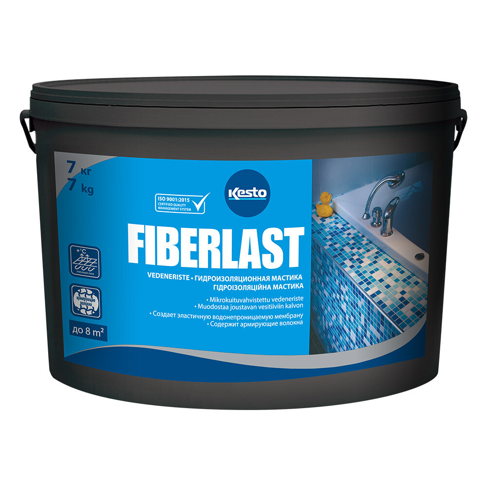 Гидроизоляция акриловая Kesto Fiberlast 7 кг - изображение 1