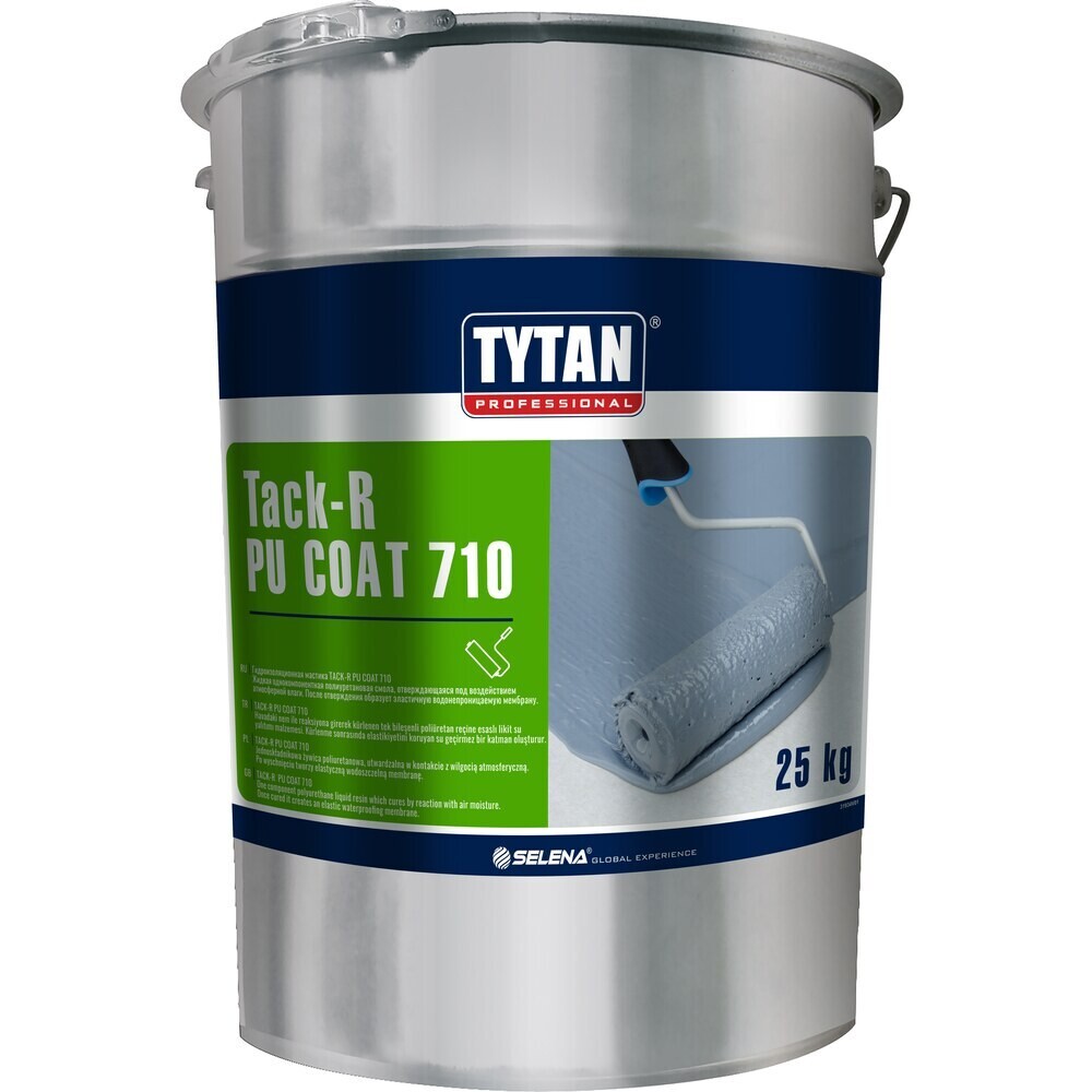 Мастика гидроизоляционная полиуретановая Tytan Professional TACK-R PU COAT 710 25 кг серая - изображение 1