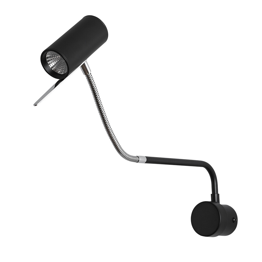 Бра Arte Lamp Sulafat светодиодное 5 Вт 220 В черное/хром 4000К IP20 (A2423AP-5CC) - изображение 1